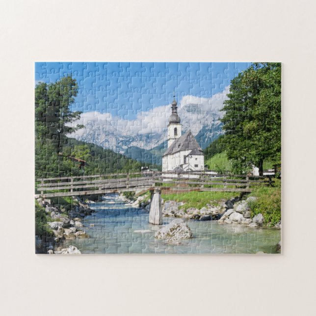 Quebra-cabeça A igreja paroquial de Ramsau (Horizontal)