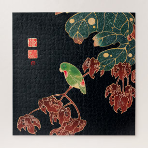 Quebra-cabeça A ilustração do Paroquet Colorful Bird Japonês