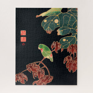 Quebra-cabeça A ilustração do Paroquet Colorful Bird Japonês