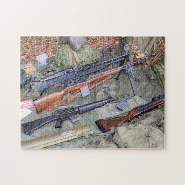 Quebra-cabeça A infantaria da era de Vietnam alinha o (Horizontal)