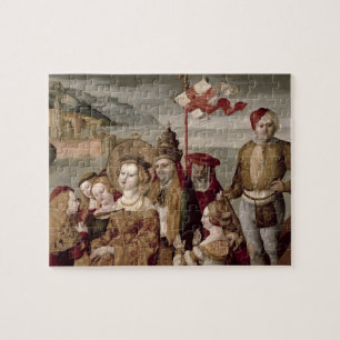 Quebra-cabeça A legenda de St Ursula, c.1530 (óleo no painel)