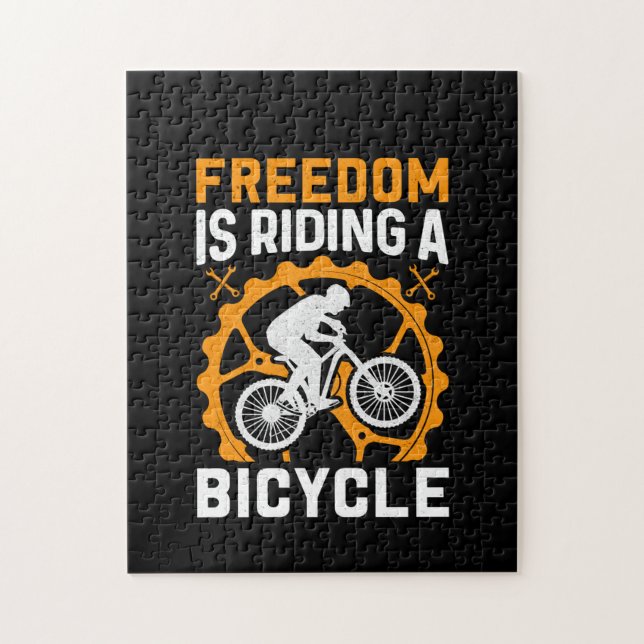 Quebra-cabeça A Liberdade De Bicicleta É Uma Bicicleta (Vertical)