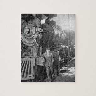 Quebra-cabeça A locomotiva do vintage dos galões do Roundhouse
