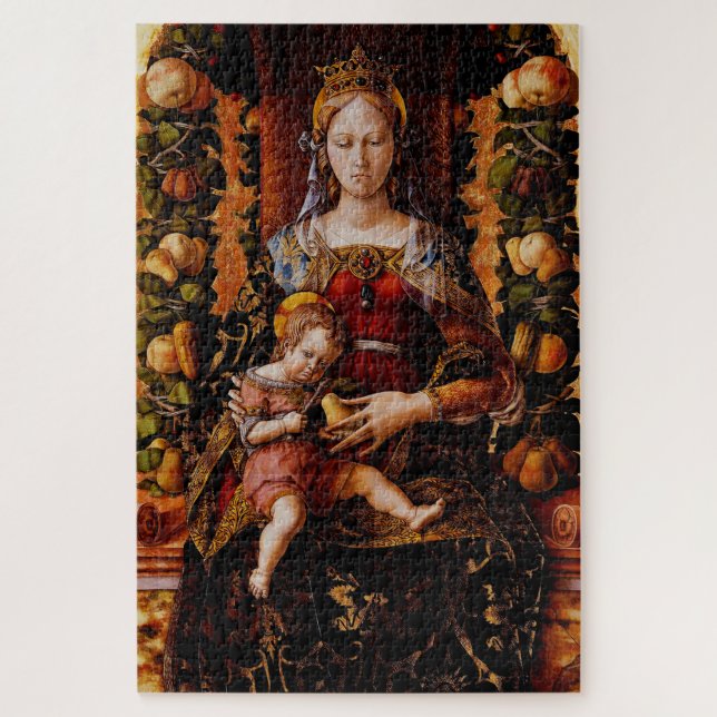 Quebra-cabeça A Madonna della Candeletta de Carlo Crivelli (Vertical)