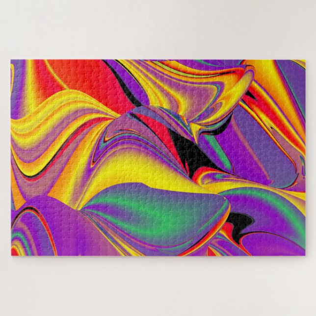 Quebra-cabeça A magia das cores do Rainbowart Abstrato 3D (Horizontal)