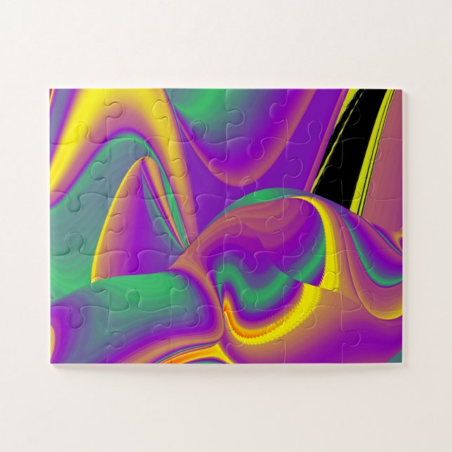 Quebra-cabeça A magia das cores do Rainbowart Abstrato 3D (Horizontal)