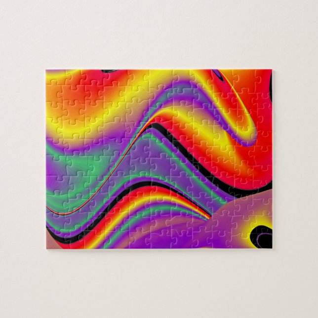 Quebra-cabeça A magia das cores do Rainbowart Abstrato 3D (Horizontal)