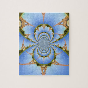 Quebra-cabeça A Mágica de Paris: Design da Torre Geométrica Eiff