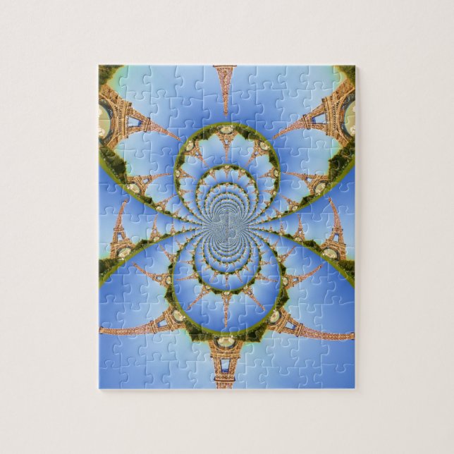 Quebra-cabeça A Mágica de Paris: Design da Torre Geométrica Eiff (Vertical)