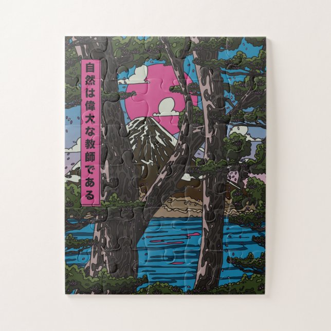 Quebra-cabeça A natureza é professora de excelentes (Vertical)