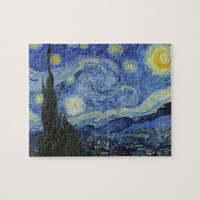 Quebra-cabeça A Noite Estrelada de Van Gogh (Horizontal)