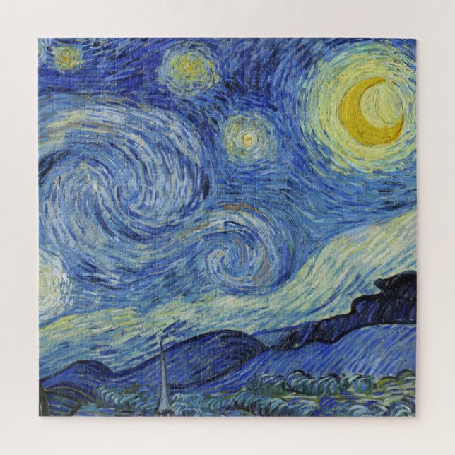 Quebra-cabeça A Noite Estrelada de Van Gogh (Vertical)