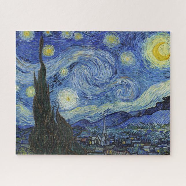 Quebra-cabeça A Noite Estrelada por Van Gogh Jigsee Quebra-cabeç (Horizontal)