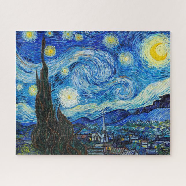 Quebra-cabeça A Noite Estrelada | Van Gogh | (Horizontal)