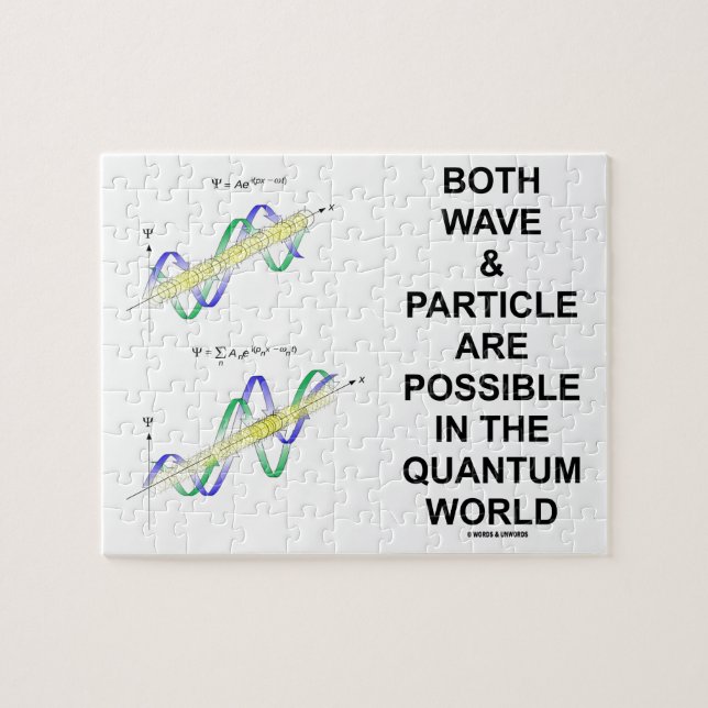 Quebra-cabeça a onda & a partícula são possíveis no quantum (Horizontal)