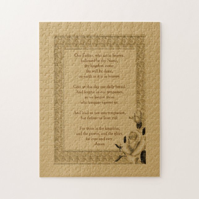 Quebra-cabeça A oração do Senhor Nosso Pai Rosebud (Vertical)
