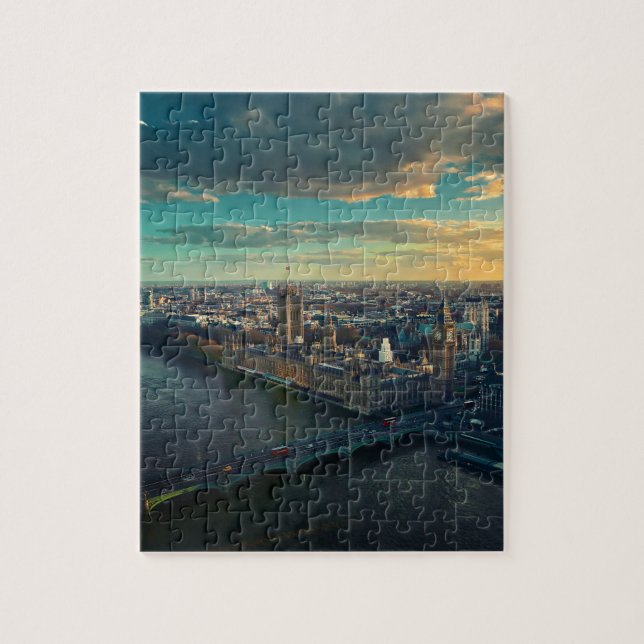 Quebra-cabeça A paisagem urbana de Londres com Sunset (Vertical)