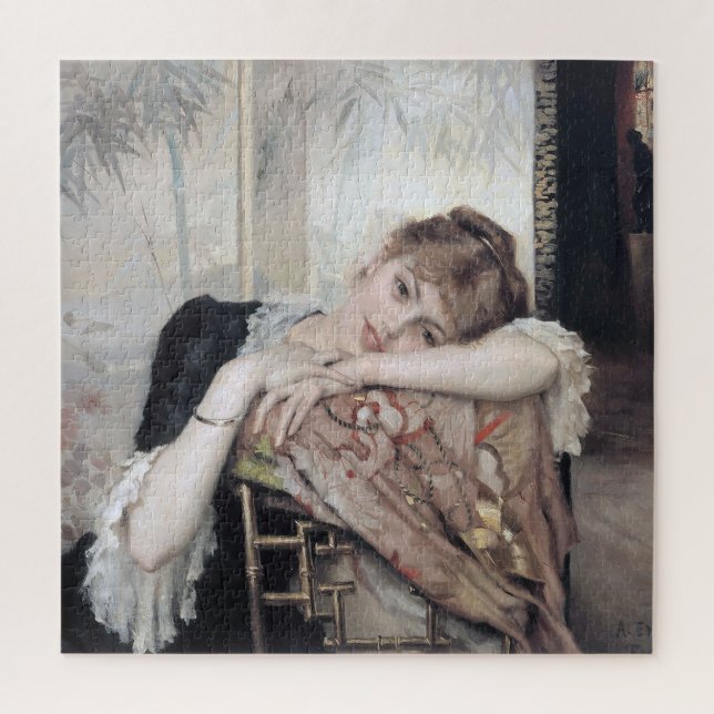 Quebra-cabeça A Parisiense por Albert Edelfelt 1883 (Vertical)