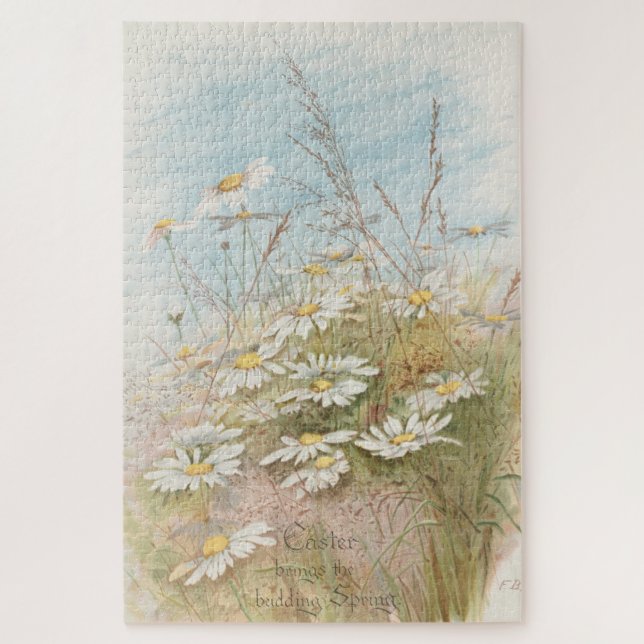 Quebra-cabeça "A Páscoa Traz a Primavera Florescente"  (Vertical)