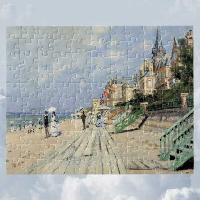 Quebra-cabeça A Passarela de Trouville por Claude Monet (Criador carregado)