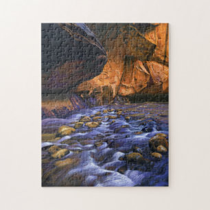 Quebra-cabeça A pintura acrílica do canyon estreito