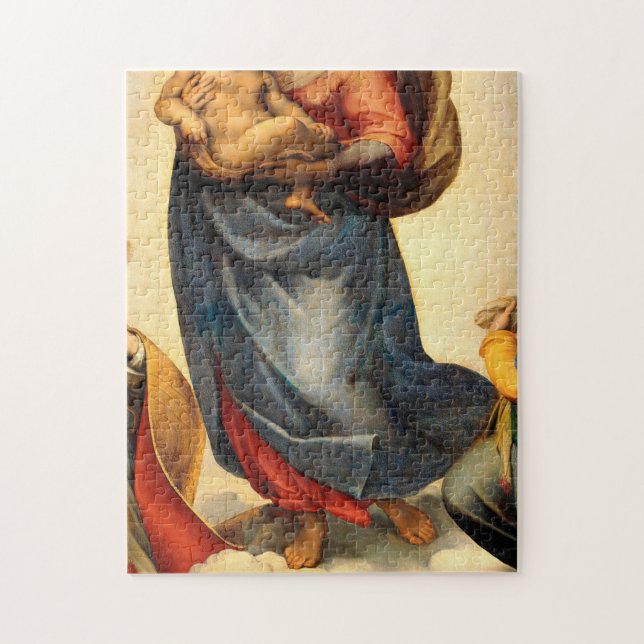 Quebra-cabeça A Pintura Sistina Madonna De Raphael (Vertical)