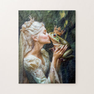 Quebra-cabeça A princesa beijando o Príncipe Sapo