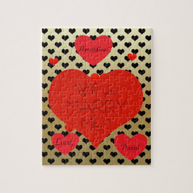 Quebra-cabeça A proposta de casamento personalizado vai me casad (Vertical)