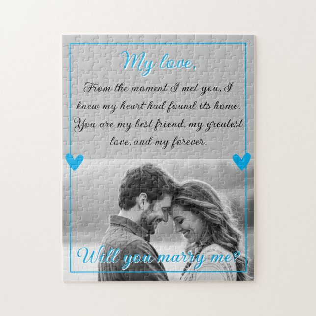 Quebra-cabeça A Proposta Personalizada De Casamento Fotográfico  (Vertical)