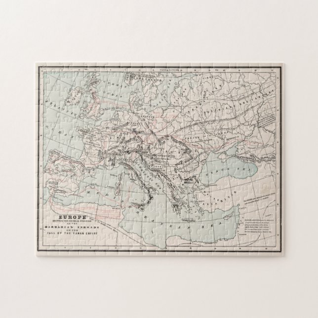 Quebra-cabeça A queda do mapa do Império Romano (1901) (Horizontal)