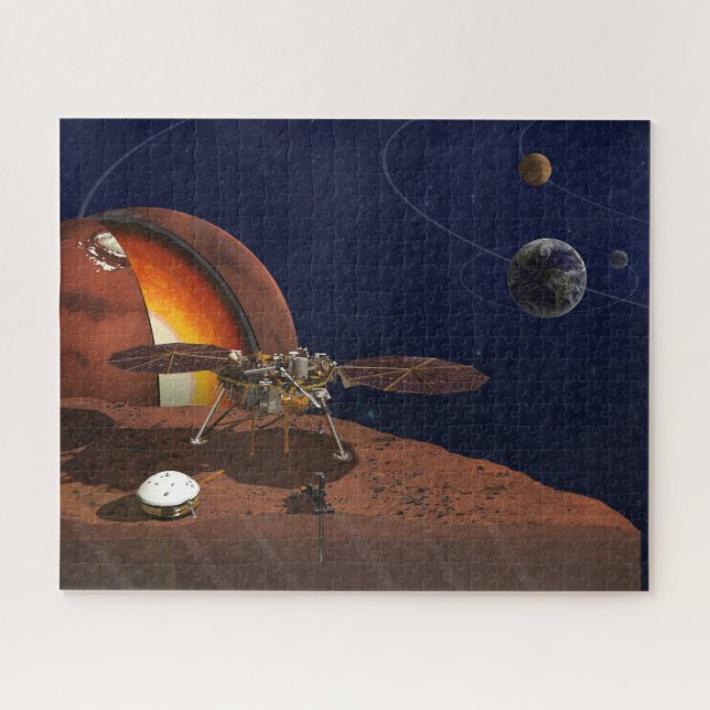 Quebra-cabeça A Representação Do Artista Do Insight Lander. (Horizontal)