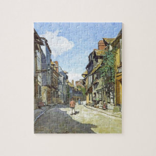Quebra-cabeça A rua Bavolle do La em Honfleur por Claude Monet