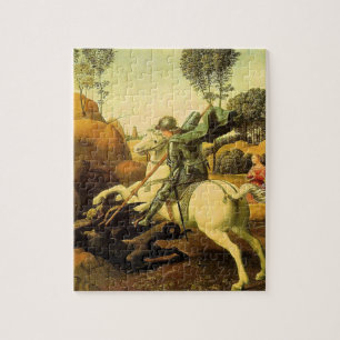 Quebra-cabeça A "Rua George e o Dragão" de Raphael (cerca de 150