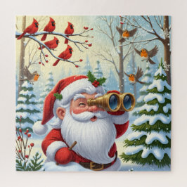 Quebra-cabeça A Santa's View: Christmas Bird Watching