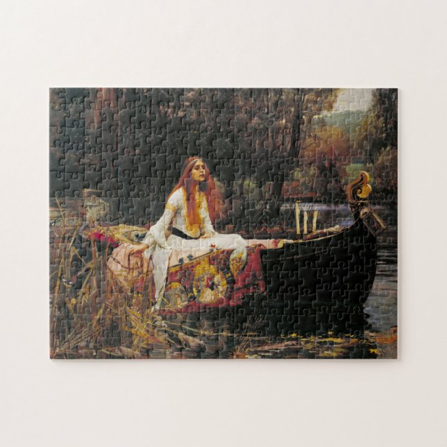 Quebra-cabeça A senhora de Shalott, C. 1888 pelo Waterhouse de (Horizontal)