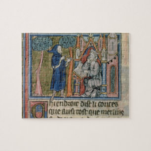 Quebra-cabeça A Senhora quadro 95 f.268 Merlin dita a história