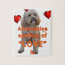 Quebra-cabeça a soletração alternativa do AMOR é CAVOODLE