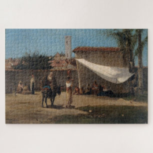 Quebra-cabeça A Square em Caracas (1854) por Camille Pissarro