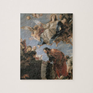 Quebra-cabeça A suposição do Virgin, 1673 (óleo em canvas)