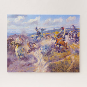 Quebra-cabeça A Tight Dally e a Loose Latigo por C. M. Russell