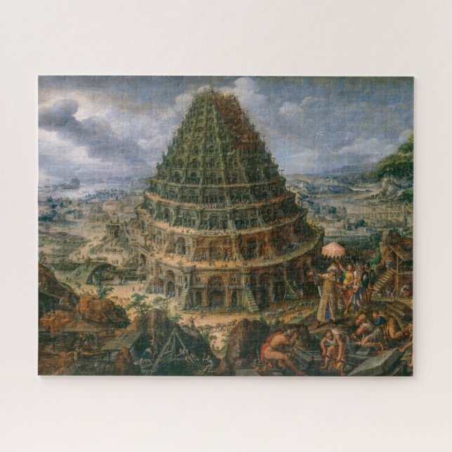 Quebra-cabeça A Torre De Babel | Marten van Valckenborch | (Horizontal)