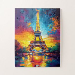 Quebra-cabeça A Torre Eiffel em Paris, França.