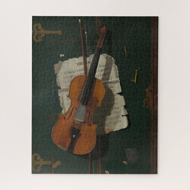 Quebra-cabeça A Velha Violin Harnett Fine Art (Vertical)