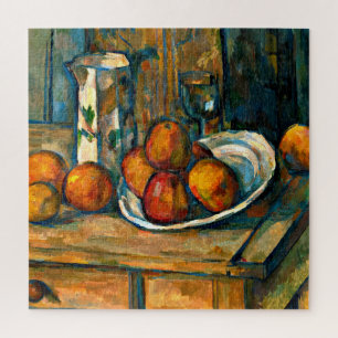 Quebra-cabeça "A vida com o Jug de Leite e a Fruta" de Cezanne