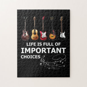 Quebra-cabeça A vida é Cheio de escolhas importantes guitarra e