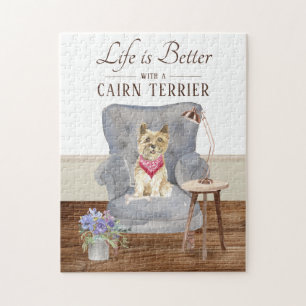 Quebra-cabeça A Vida É Com Um Cairn Terrier