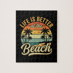Quebra-cabeça A Vida é Melhor na Praia Férias de Verão Retrô