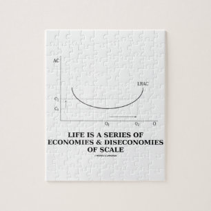 Quebra-cabeça A vida é uma série de economias & de escala dos