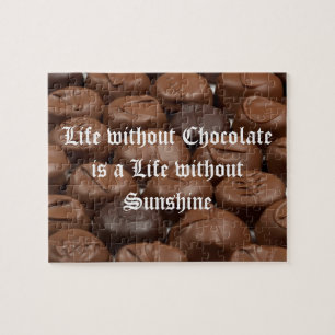 Quebra-cabeça A vida sem chocolate é uma vida sem sol