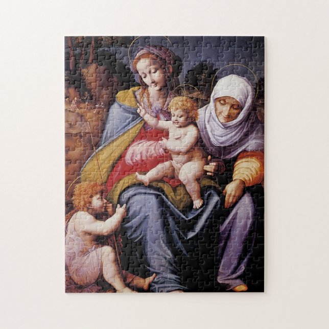 Quebra-cabeça A Virgem e a Criança com a Santo Elizabeth (Vertical)